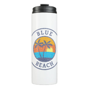 Blue Beach, Puerto Rico Faded Classic Style Thermal Tumbler