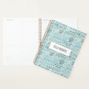 Blue Beach Shells Ocean Coast Planner
