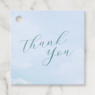 Blue Beach Summer Shell Thanks Wedding Invitatio Favour Tags