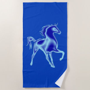Blue Beach Towel with Horse - Your Colours