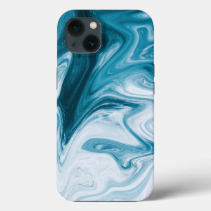 Blue Beach Waves Abstract Design  iPhone 13 Case