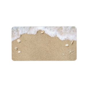 Blue Beach Waves Bat Mitzvah Address Labels