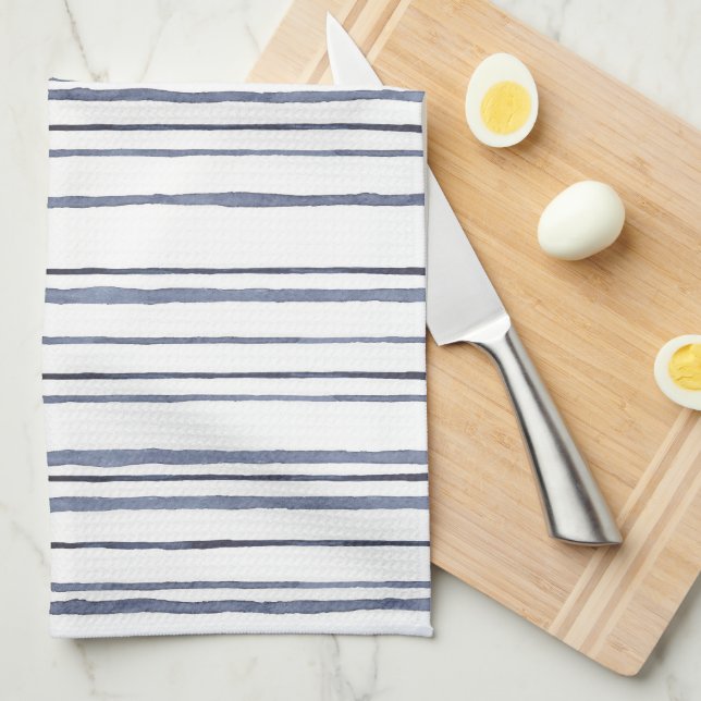 Blue Beach Waves - Kitchen Towels (Quarter Fold)