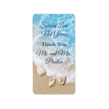 Blue Beach Waves Spread Love Hand Sanitizer Tall