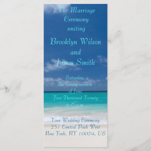 Blue Beach Wedding Ceremony Programs