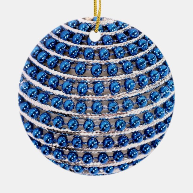 Blue Beaded Ornament (Front)