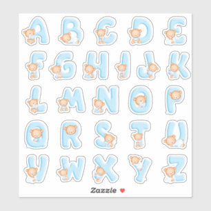Blue Bear Alphabet Set