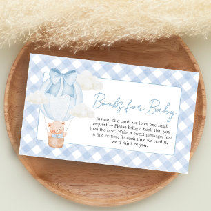 Blue Bear Bearly Wait Baby Shower Books for Baby Enclosure Card