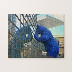 Blue Bear Monument Denver. Jigsaw Puzzle