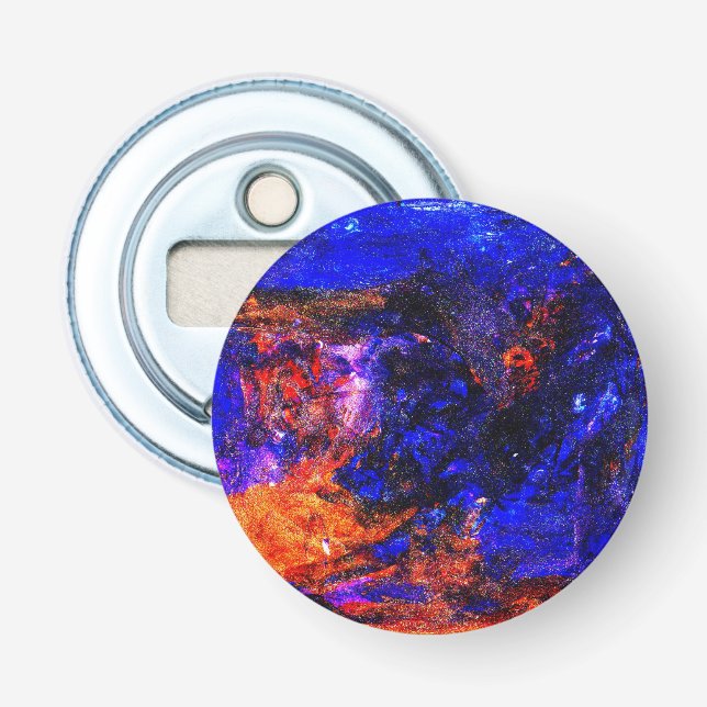 Blue Beast Running Fire Bottle Opener (Front)