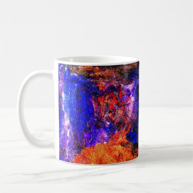 Blue Beast Running Fire Coffee Mug (Left)