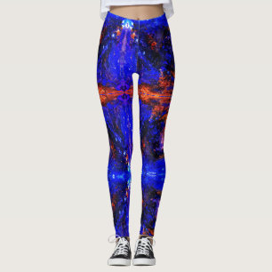 Blue Beast Running Fire Leggings