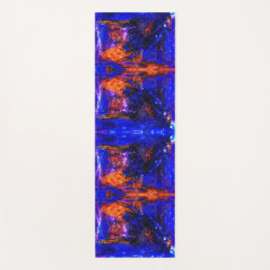 Blue Beast Running Fire Yoga Mat