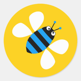 Blue Bee Classic Round Sticker