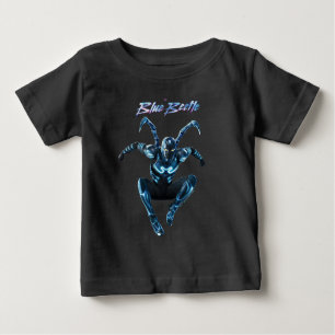 Blue Beetle Leaping Character Art Baby T-Shirt