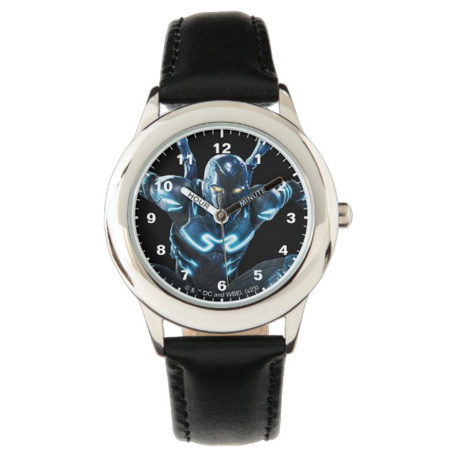 Blue Beetle Leaping Character Art Watch (Front)