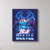 Blue Beetle Retrowave City Sunset