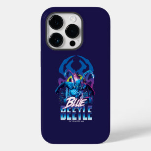 Blue Beetle Retrowave City Sunset iPhone 14 Pro Case