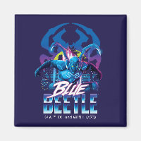 Blue Beetle Retrowave City Sunset