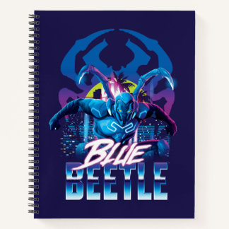 Blue Beetle Retrowave City Sunset Notebook