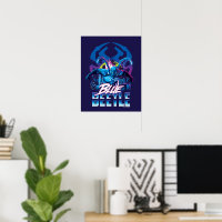 Blue Beetle Retrowave City Sunset