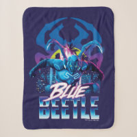 Blue Beetle Retrowave City Sunset