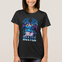 Blue Beetle Retrowave City Sunset