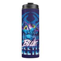 Blue Beetle Retrowave City Sunset