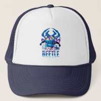 Blue Beetle Retrowave City Sunset