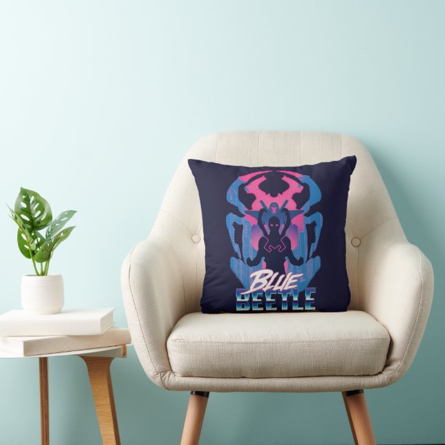 Blue Beetle Retrowave Versus Graphic Cushion (Chair)