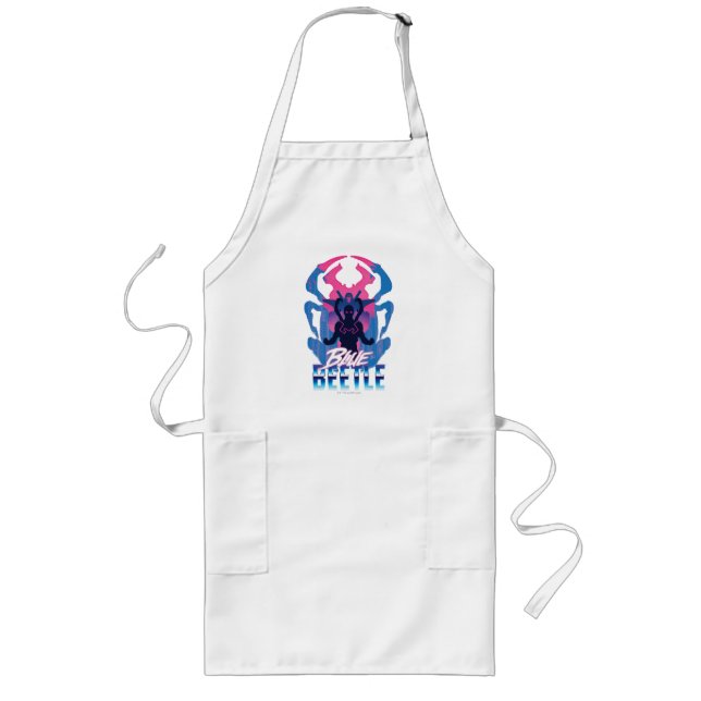 Blue Beetle Retrowave Versus Graphic Long Apron (Front)