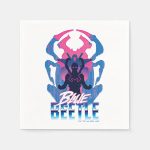 Blue Beetle Retrowave Versus Graphic Napkin