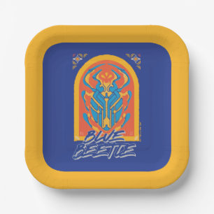 Blue Beetle Scarab Talavera Graphic Paper Plate