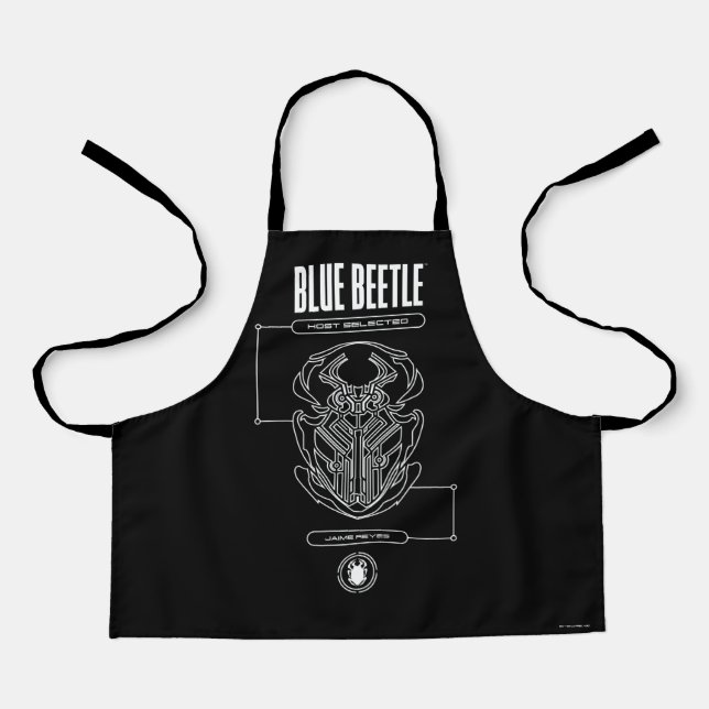 Blue Beetle Scarab Tech Graphic Apron (Front)