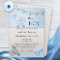 Blue Beige Bear Boy Baby Shower Invitation