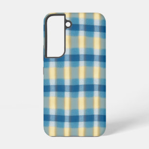 Blue & Beige Blurred Checkered Phone Case