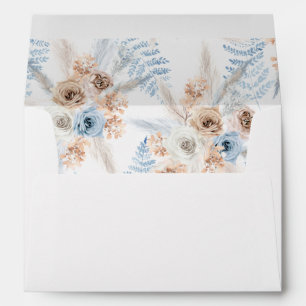 Blue & Beige Boho Floral Envelope 2