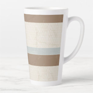 Blue Beige Brown Soft Polka Dots Retro Background Latte Mug