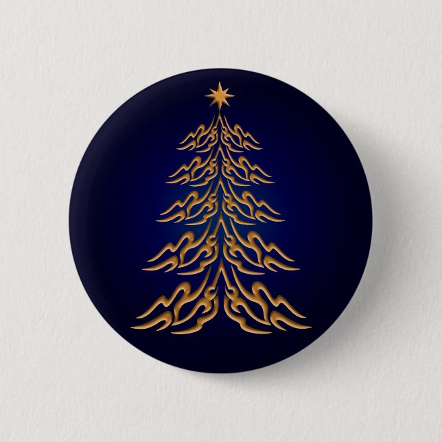 Blue Bell  Christmas Tree Button (Front)