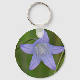 Blue bell flower key ring