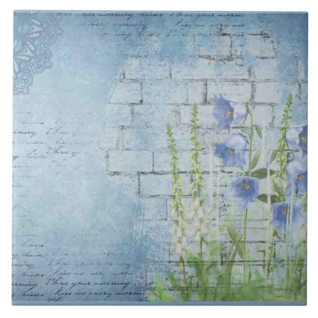 Blue Bell Garden  Ceramic Tile (Front)