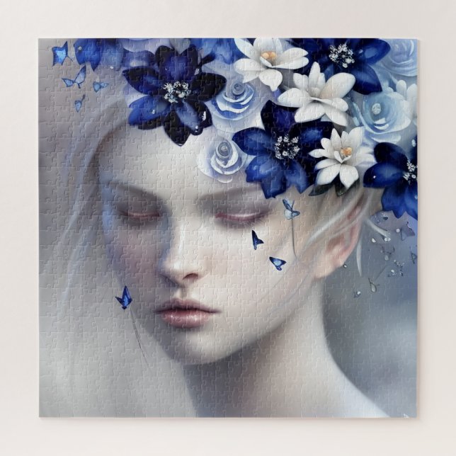 Blue Belle Jigsaw Puzzle (Vertical)