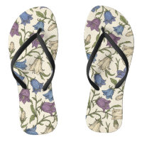 Blue Bellflower Pattern - Aesthetic Botanical Flor