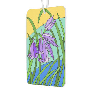 Blue bells in the forest car air freshener