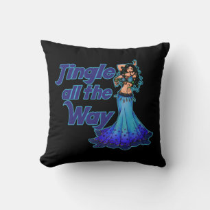 Blue belly dancer cushion