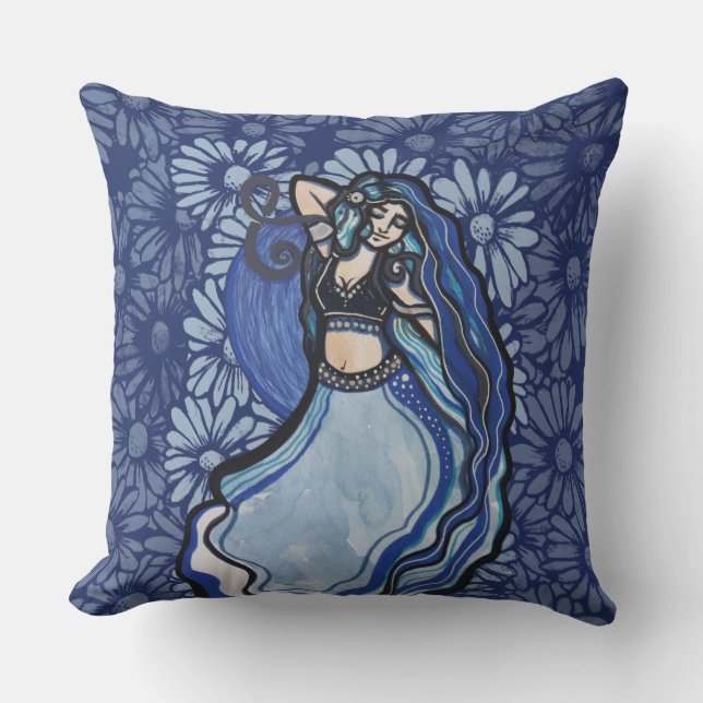 Blue Belly Dancer                              Cushion (Front)
