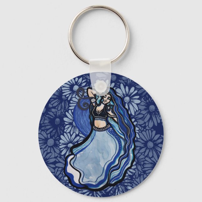 Blue Belly Dancer                  Key Ring (Front)
