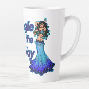 Blue belly dancer latte mug
