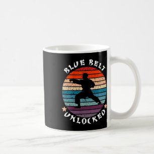 Blue Belt Level Unlocked Achievement Karate Keep T Coffee Mug
