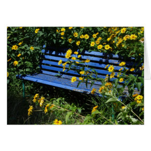 blue bench